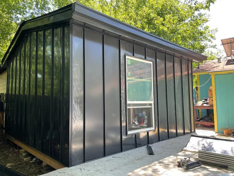 Black standing seam metal wall panels for Roof Inspection in Crestline