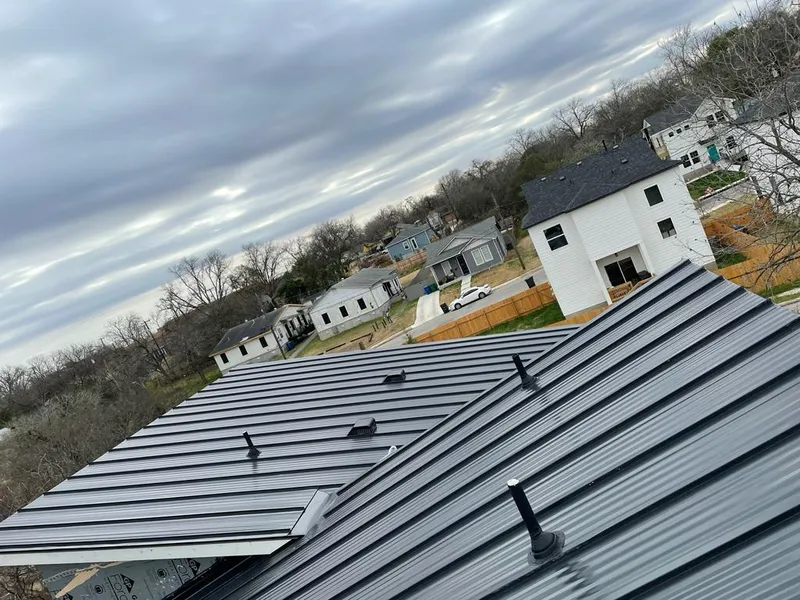 Standing seam metal roof panels with vents for Skylight Repair in Crestline